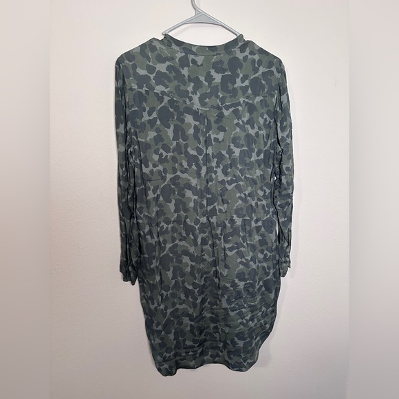 NWT Cloth & Stone for Anthropologie Gray Camouflage Long Sleeve Dress size small - Picture 8 of 8
